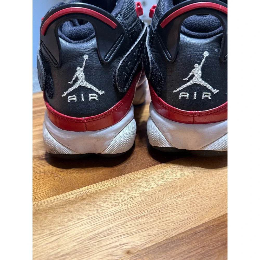 Jordan 6 Rings Mens Size 8 Black Gym Red White 322992-060 Hybrid Sneaker